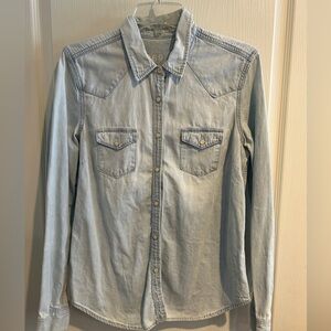 GAP Light Blue Denim Western Shirt